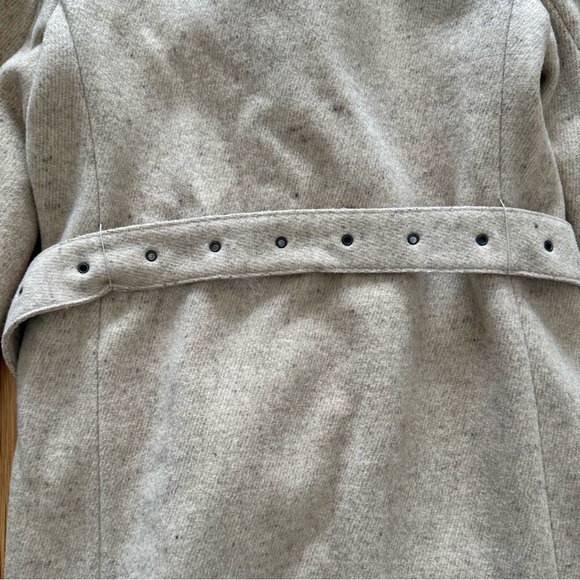 The Row Wool Cashmere Tan Belted Coat with Ostrich Trim – Size S – Made in USA - Picture 7 of 10